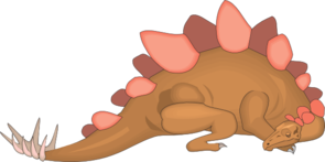 Sleeping Stegosaurus Clip Art